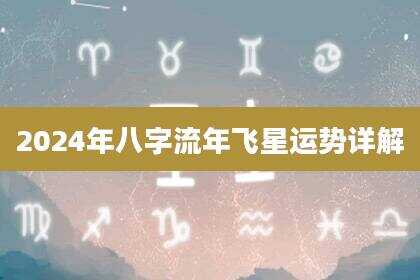 2024年八字流年飞星运势详解