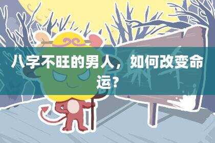 八字不旺的男人，如何改变命运？