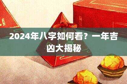 2024年八字如何看？一年吉凶大揭秘