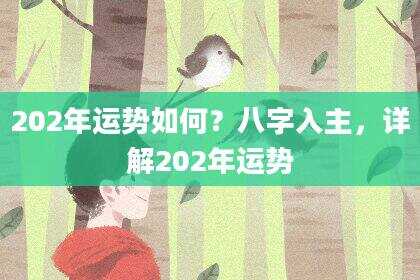 202年运势如何?八字入主,详解202年运势