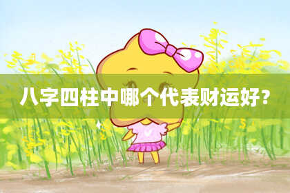 八字四柱中哪个代表财运好？