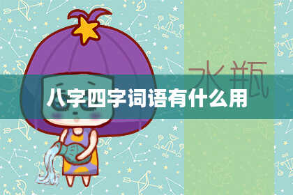 八字四字词语有什么用