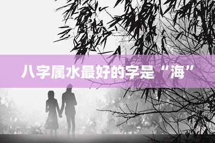 八字属水最好的字是“海”
