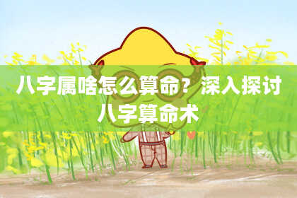 八字属啥怎么算命？深入探讨八字算命术