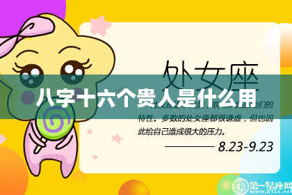 八字十六个贵人是什么用