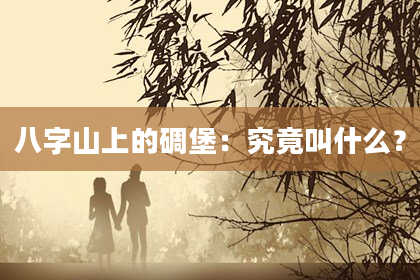八字山上的碉堡：究竟叫什么？