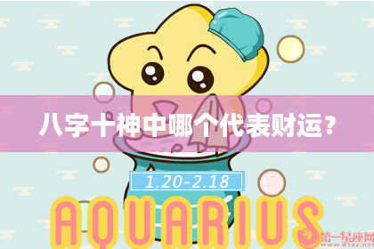 八字十神中哪个代表财运？