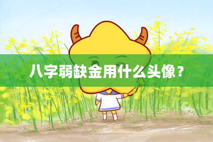 八字弱缺金用什么头像?