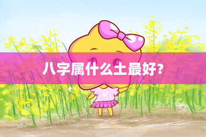 八字属什么土最好?
