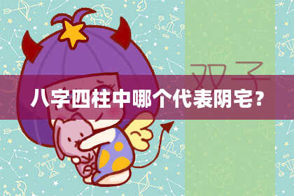 八字四柱中哪个代表阴宅？