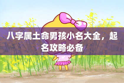 八字属土命男孩小名大全,起名攻略必备