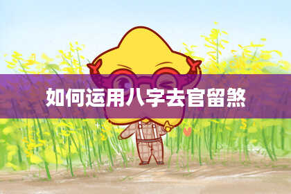 如何运用八字去官留煞