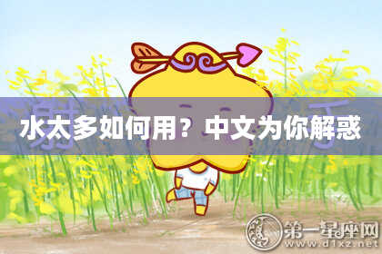 水太多如何用？中文为你解惑