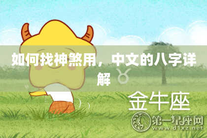如何找神煞用，中文的八字详解