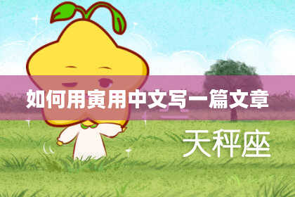 如何用寅用中文写一篇文章