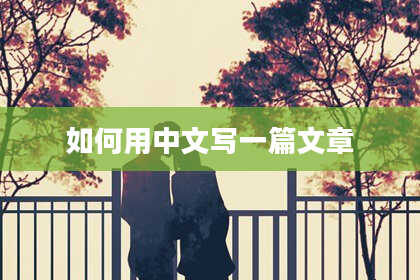 如何用中文写一篇文章