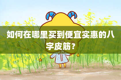 如何在哪里买到便宜实惠的八字皮筋？