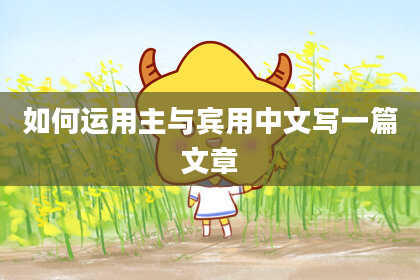 如何运用主与宾用中文写一篇文章