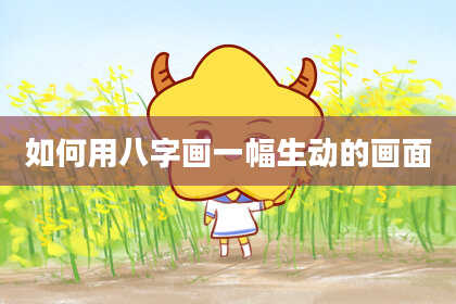 如何用八字画一幅生动的画面