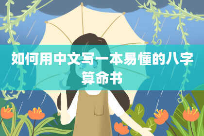如何用中文写一本易懂的八字算命书
